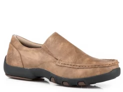 Roper Mens Tan Faux Leather Trent Loafer Shoes