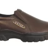 Roper Mens Performance Sport Slip-On Brown Bay Leather Comfort Loafer Shoes