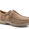 Roper Mens Tan Fabric Chillin Moc Toe Oxford Shoes