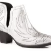 Roper Womens Silver Leather Rowdy Metallic Ankle Boots