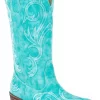 Roper Womens Turquoise Faux Leather Riley 12In Cowboy Boots
