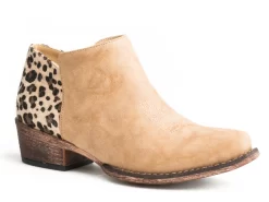 Roper Womens Tan Faux Leather Sedona Ankle Boots