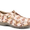 Roper Womens Tan Fabric Chillin Aztec Loafer Shoes
