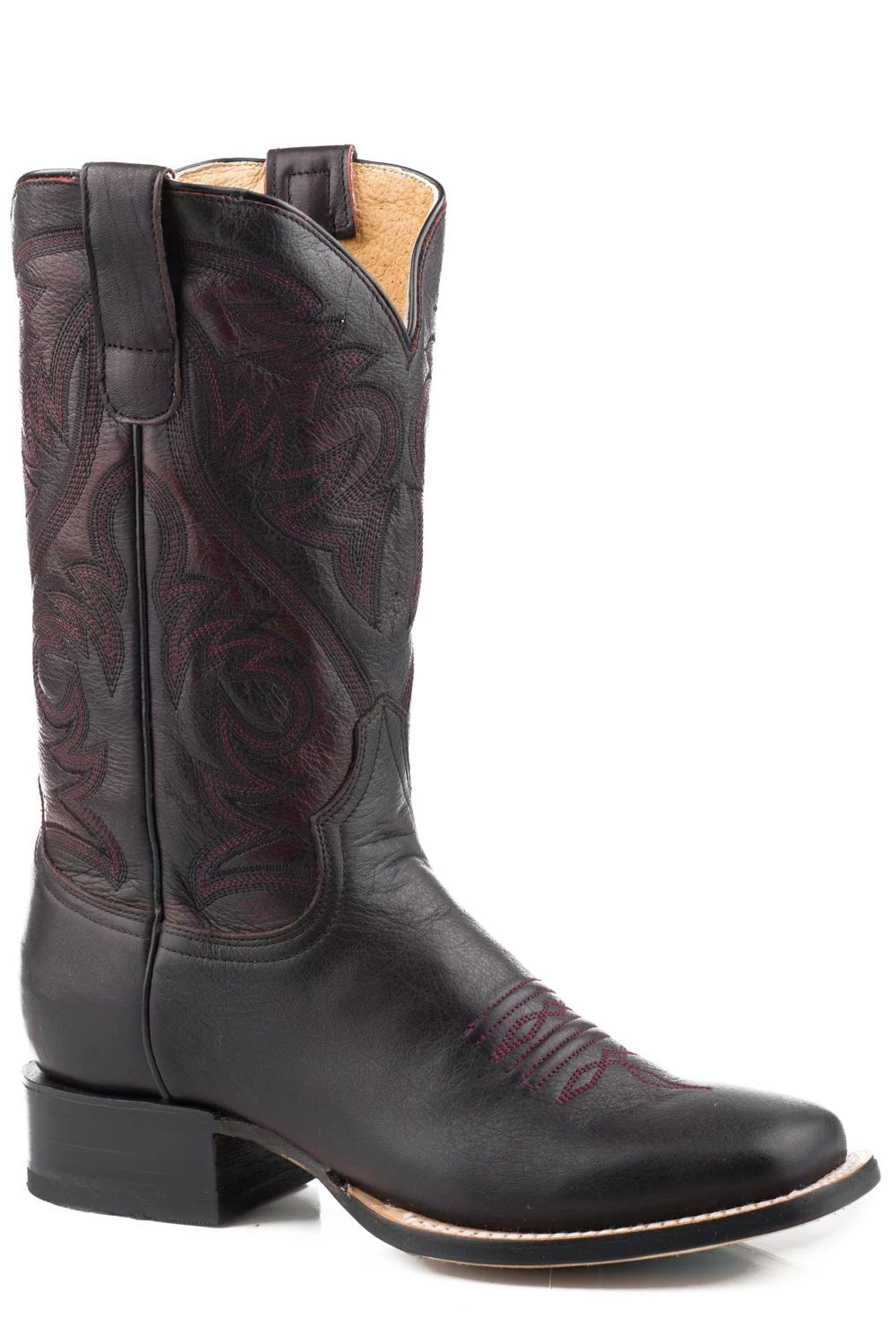 Roper Womens Black/Win Leather Brook Brushoff Cowboy Boots 1 Roper Womens Black/Win Leather Brook Brushoff Cowboy Boots