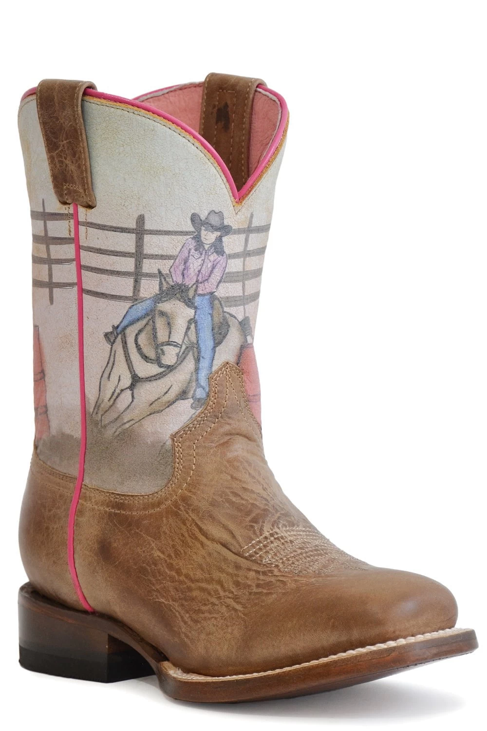 Roper Boys Youth Brown Leather Barrel Rider Cowboy Boots 1 Roper Boys Youth Brown Leather Barrel Rider Cowboy Boots
