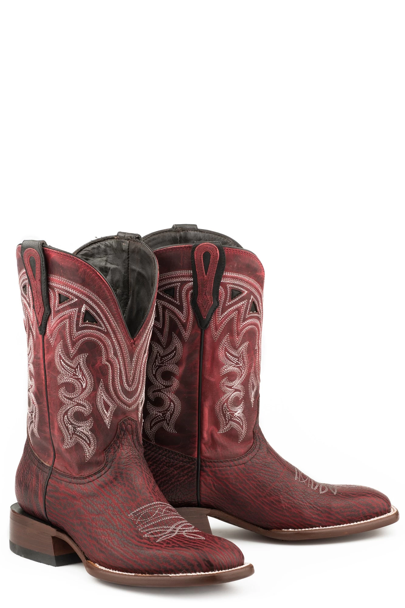 Stetson Womens Black Cherry Shark 11In Jbs Cowboy Boots 2 Stetson Womens Black Cherry Shark 11In Jbs Cowboy Boots - Image 2