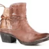 Stetson Womens Brown Leather Vintage Shorty Ankle Boots