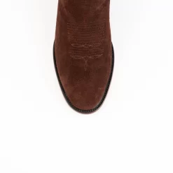 Ferrini Mens Chocolate Leather Roughrider R-Toe Cowboy Boots -Fashion Footwear Shop 1341109 5