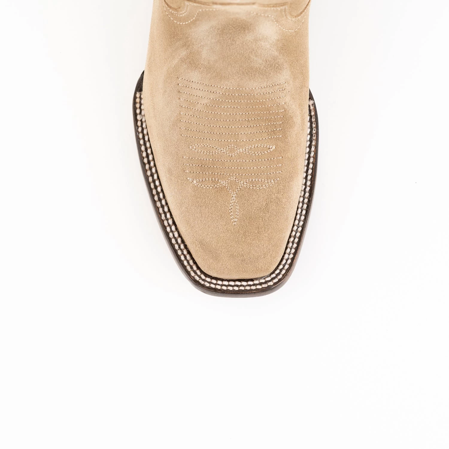 Ferrini Mens Taupe Leather Roughrider D-Toe 10in Cowboy Boots 5 Ferrini Mens Taupe Leather Roughrider D-Toe 10in Cowboy Boots - Image 5