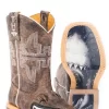 Tin Haul Boys Toddler Tan Leather Sharky Man Eater Cowboy Boots