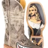 Tin Haul Mens Toastin' A Gnarly Shark Beer Girl Brown Western Cowboy Boots