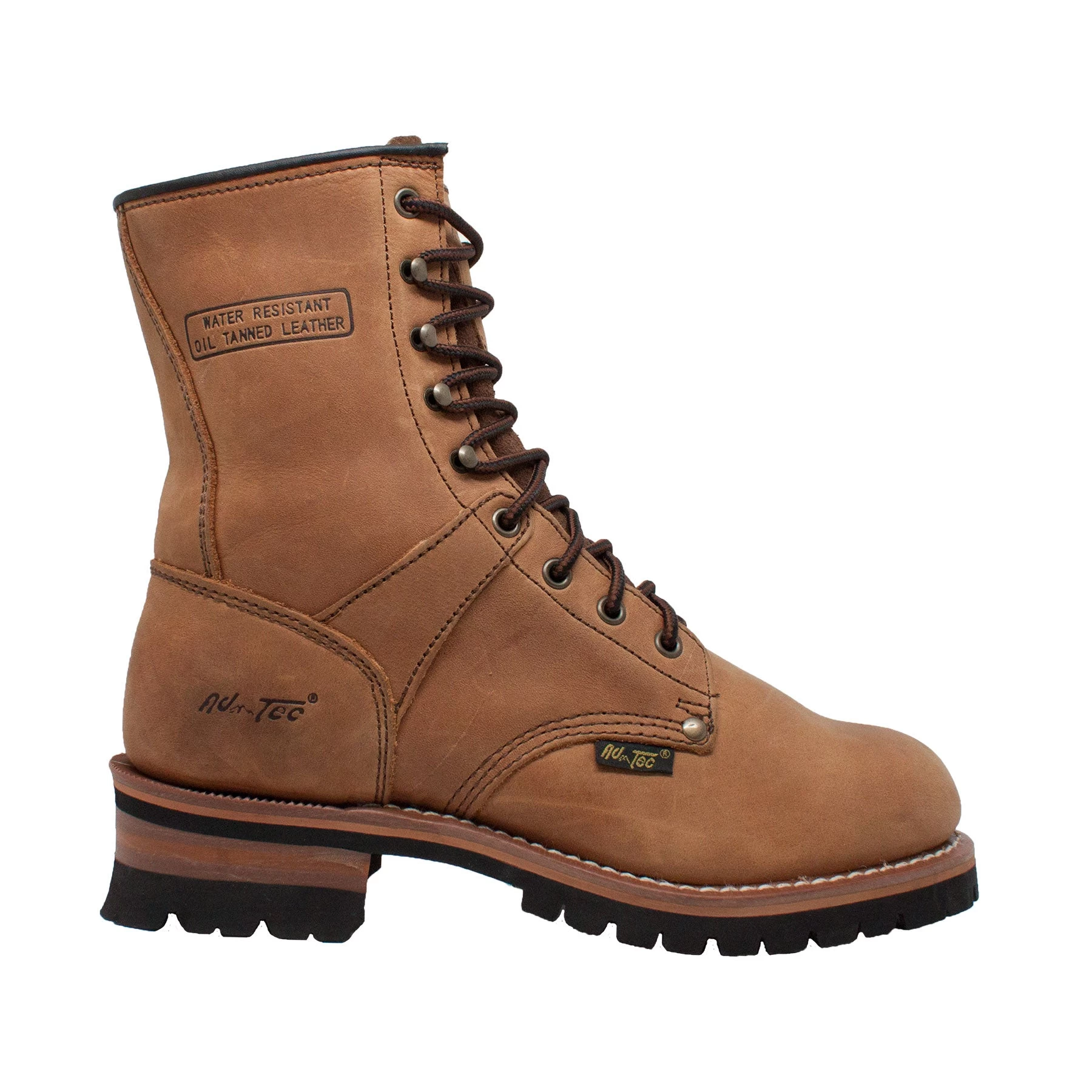 AdTec Mens Brown 9in Logger Crazy Horse Leather 6 AdTec Mens Brown 9in Logger Crazy Horse Leather - Image 6