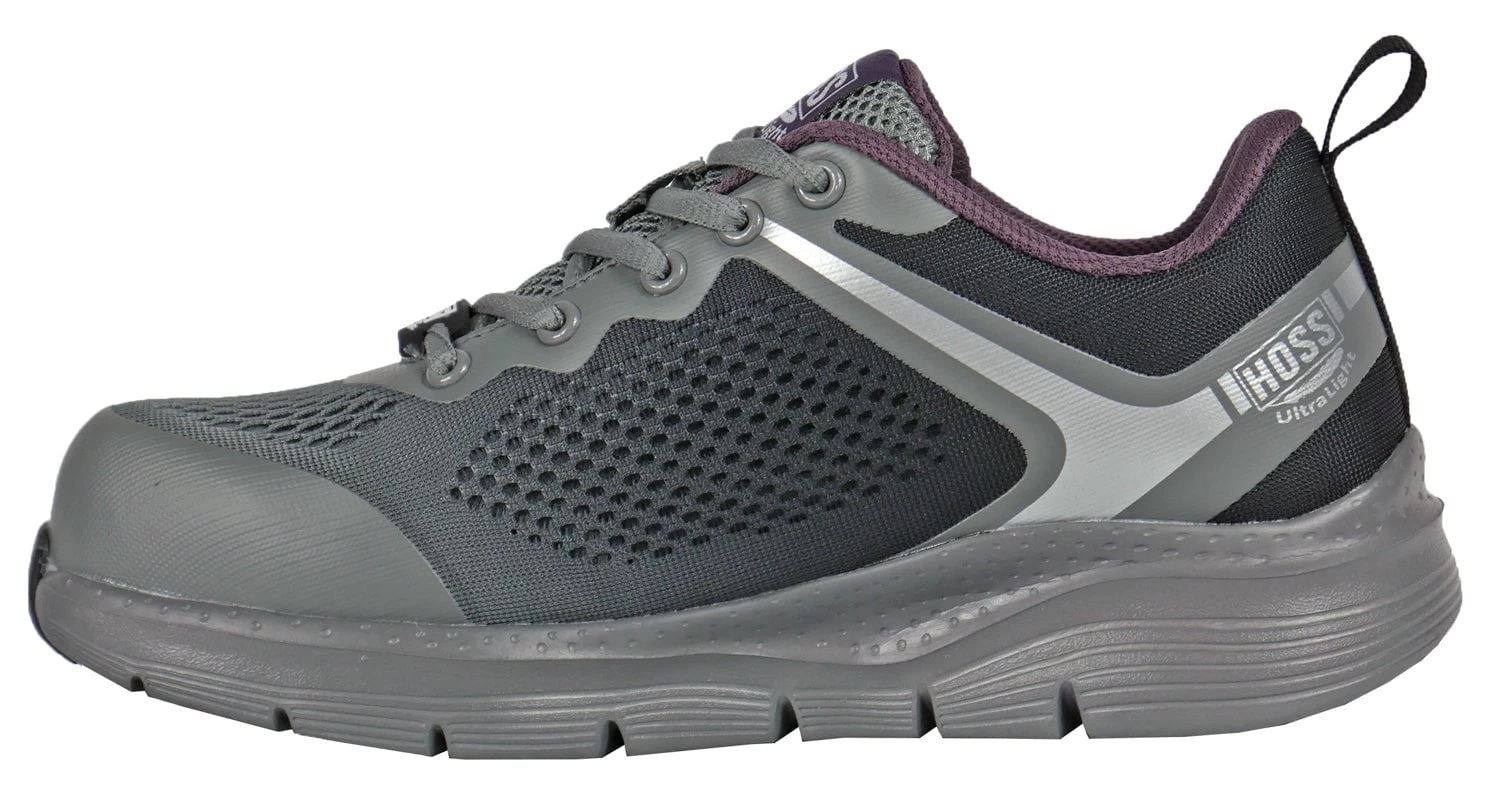 Hoss Boots Womens Grey/Violet Mesh Alto UL CT Work Shoes 2 Hoss Boots Womens Grey/Violet Mesh Alto UL CT Work Shoes - Image 2