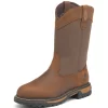Rocky Boots Rocky Mens Brown Leather Insulated Waterproof Wellington Cowboy Boots