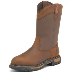 Rocky Boots Rocky Mens Brown Leather Insulated Waterproof Wellington Cowboy Boots