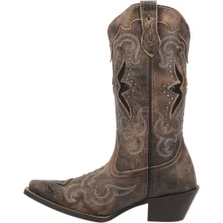 Laredo Womens Lucretia Cowboy Boots Leather Black/Tan -Fashion Footwear Shop 52133 3