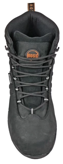 Hoss Boots Mens Black Leather Tikaboo UL CT WP Work Boots -Fashion Footwear Shop 60177 7l 20copy