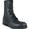 McRae Mens Black Leather Panama Military Combat Boots 13R