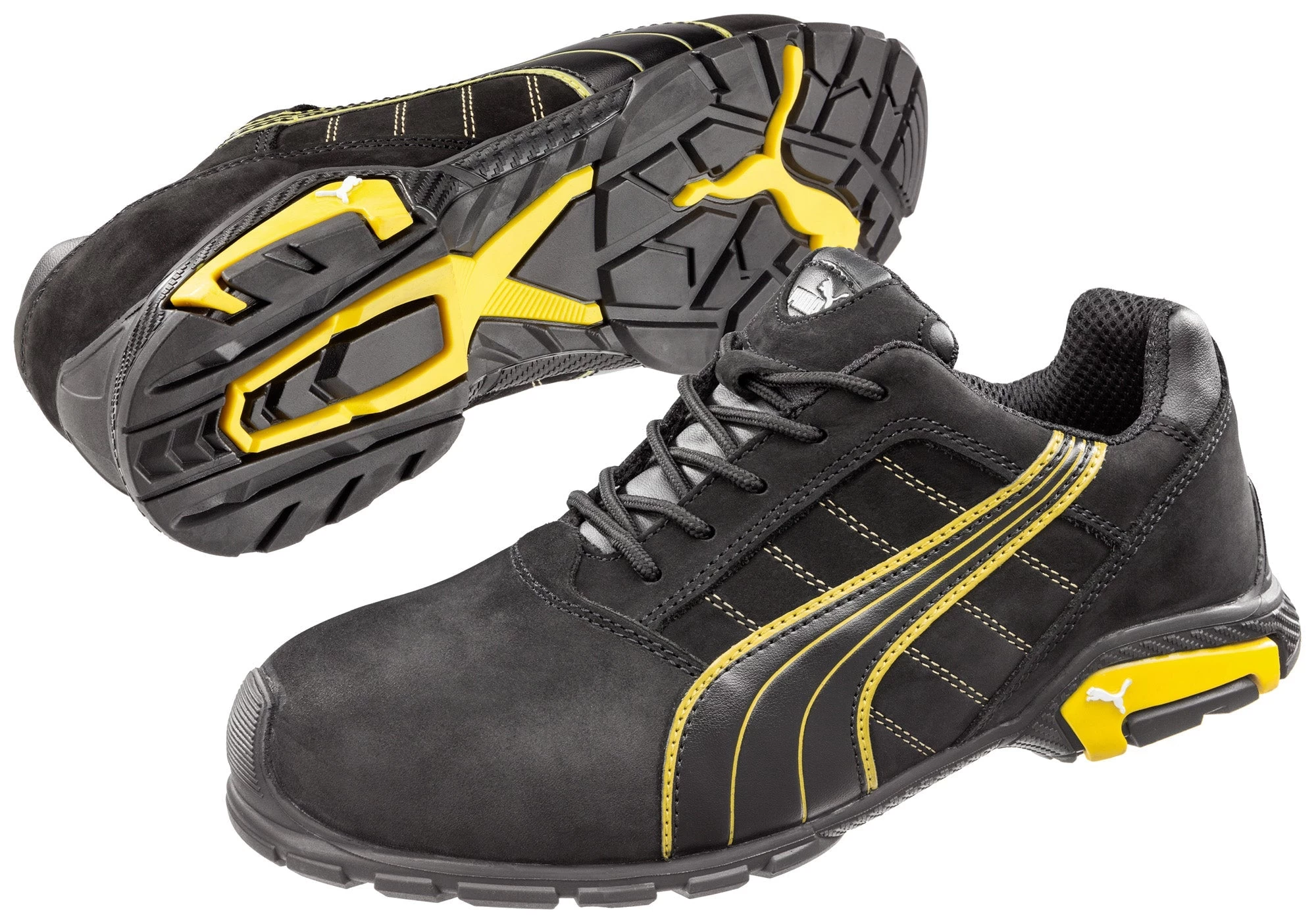 Puma Safety Black Mens Leather Amsterdam AT Oxford Work Shoes 1 Puma Safety Black Mens Leather Amsterdam AT Oxford Work Shoes