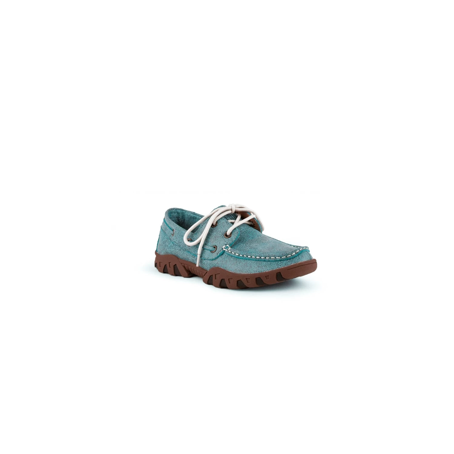 Ferrini Ladies Turquoise Leather Shoes Loafers 5 Ferrini Ladies Turquoise Leather Shoes Loafers - Image 5
