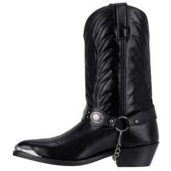 Laredo Mens Tallahassee Cowboy Boots Leather Black -Fashion Footwear Shop 6770 3