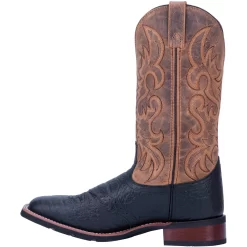 Laredo Mens Topeka Cowboy Boots Leather Black/Tan 9 Laredo Mens Topeka Cowboy Boots Leather Black/Tan -Fashion Footwear Shop 7824 3