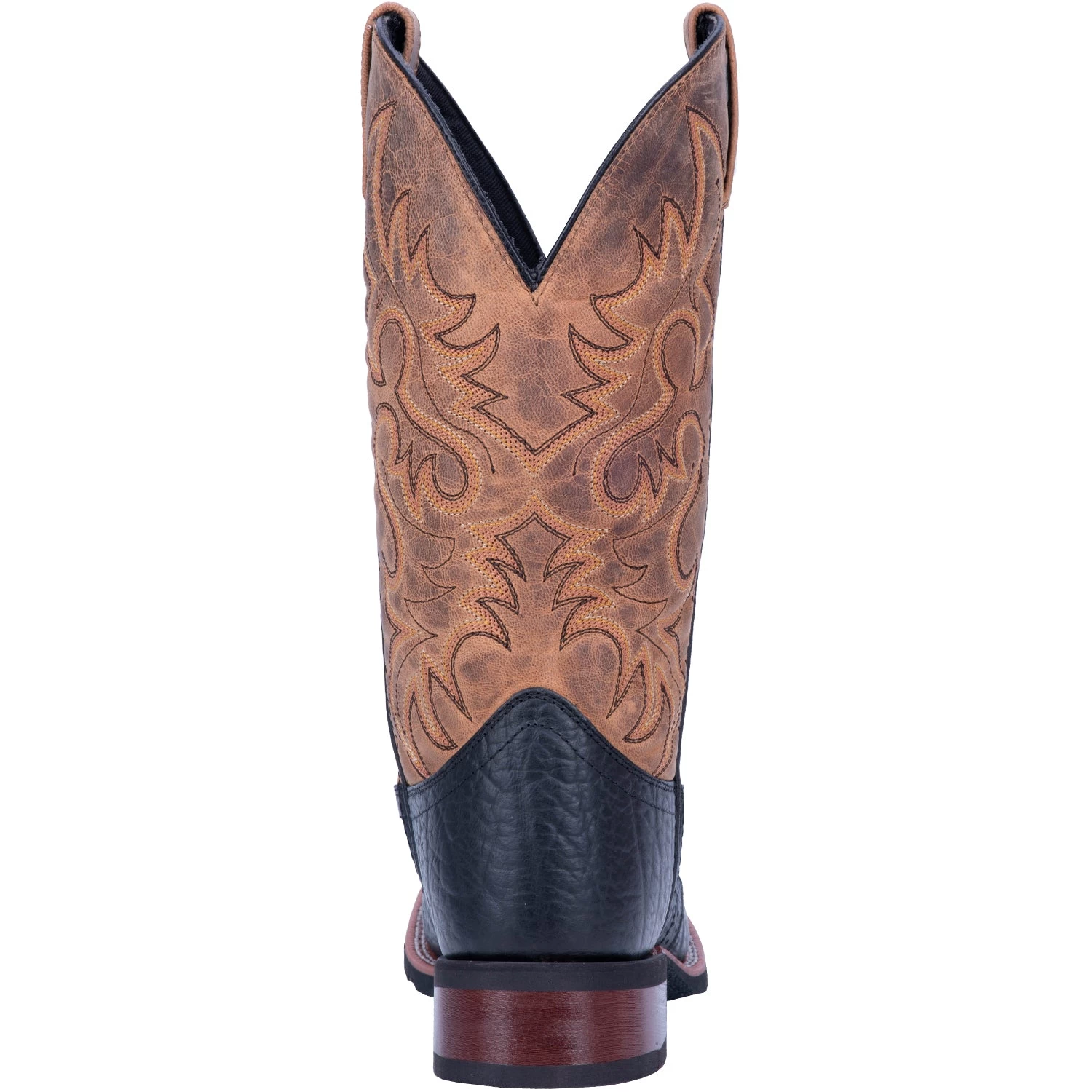 Laredo Mens Topeka Cowboy Boots Leather Black/Tan 4 Laredo Mens Topeka Cowboy Boots Leather Black/Tan - Image 4