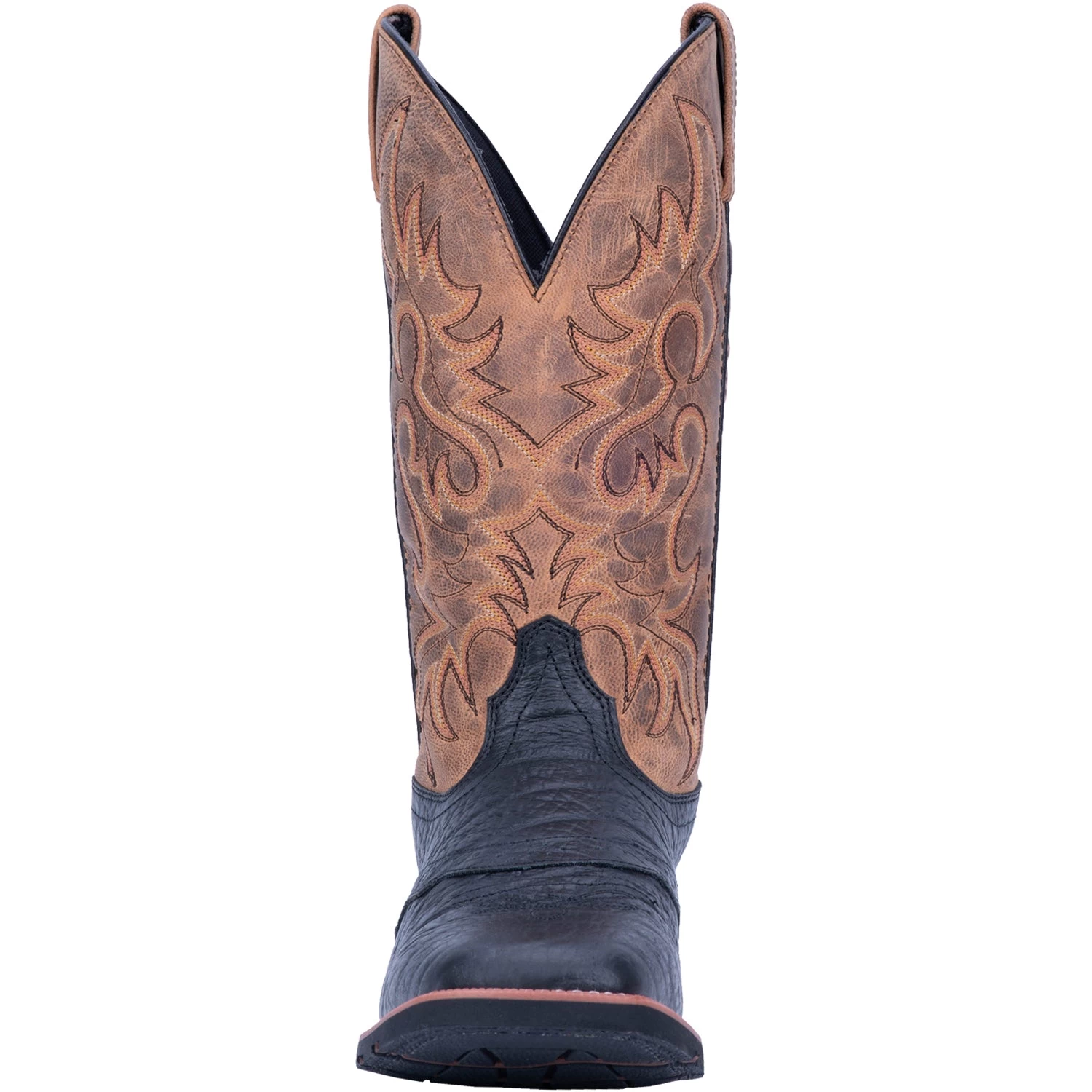 Laredo Mens Topeka Cowboy Boots Leather Black/Tan 5 Laredo Mens Topeka Cowboy Boots Leather Black/Tan - Image 5