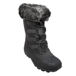 Winter Tecs Womens Grey Winter Boots Rubber