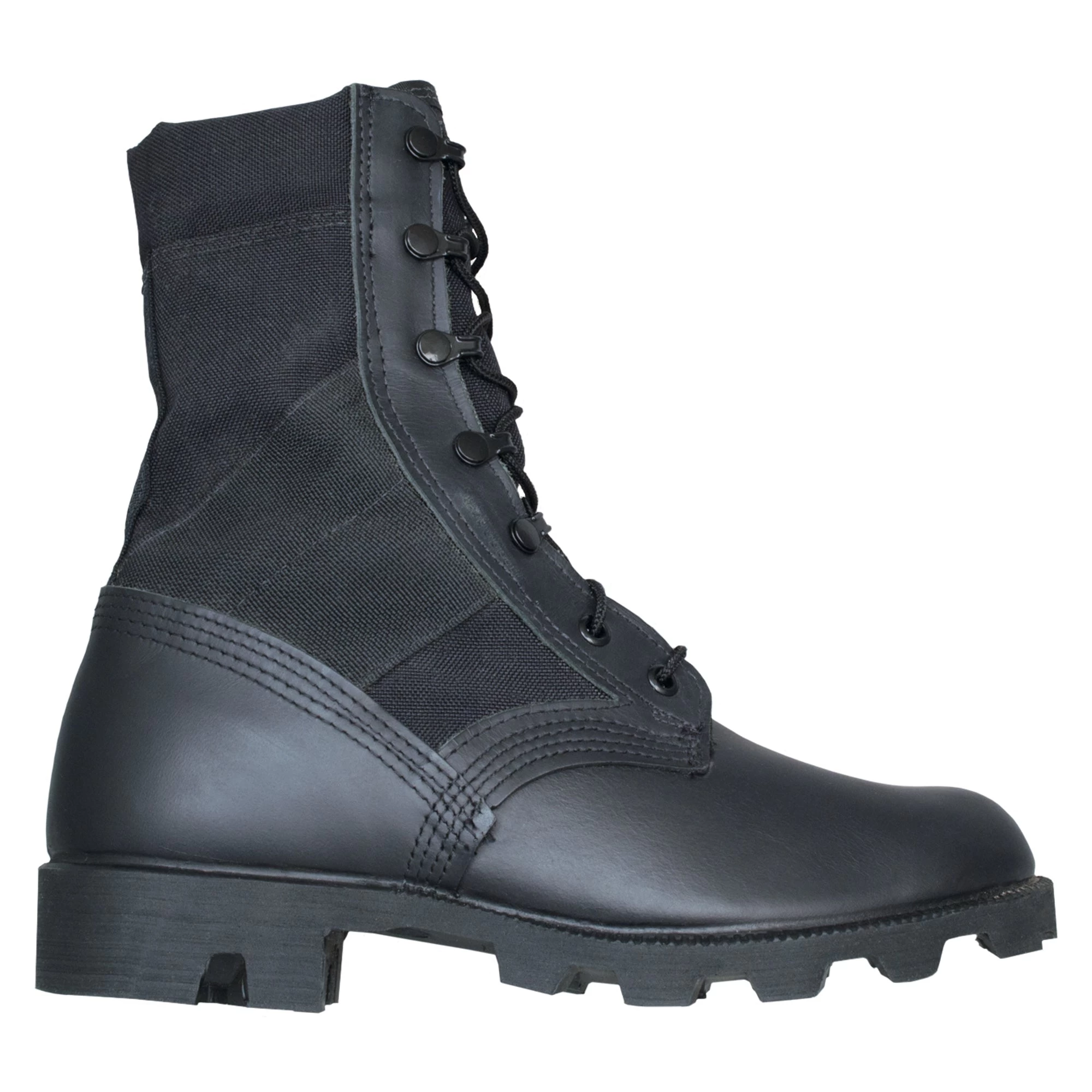 McRae Mens Black Leather/Nylon Panama Military Jungle Boots 5R 2 McRae Mens Black Leather/Nylon Panama Military Jungle Boots 5R - Image 2