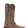 Corral Boots Corral Mens Brown Cowhide Leather Cowboy Boots