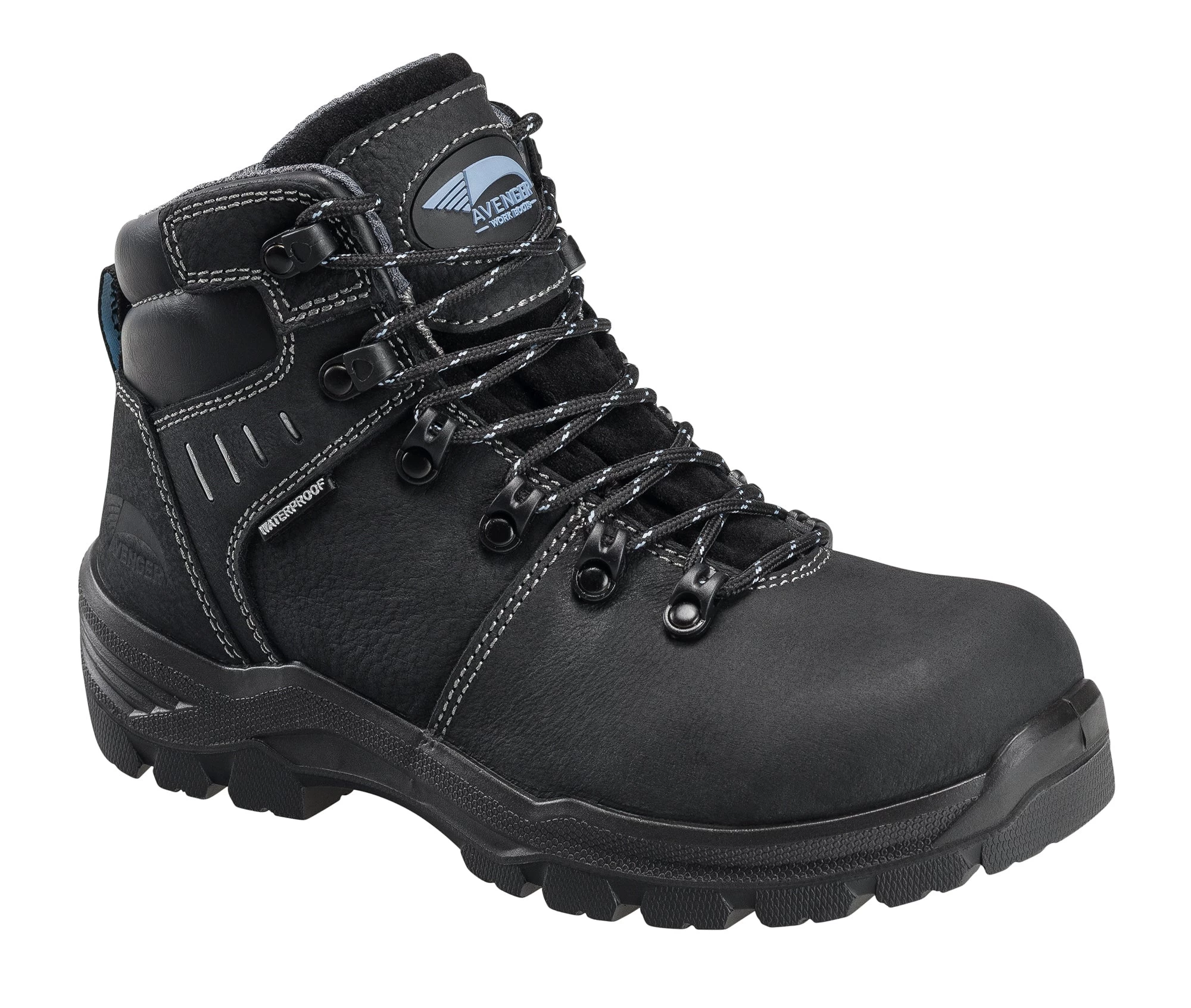 Avenger Womens Black Leather Comp Toe 7450 WP Work Boots 1 Avenger Womens Black Leather Comp Toe 7450 WP Work Boots