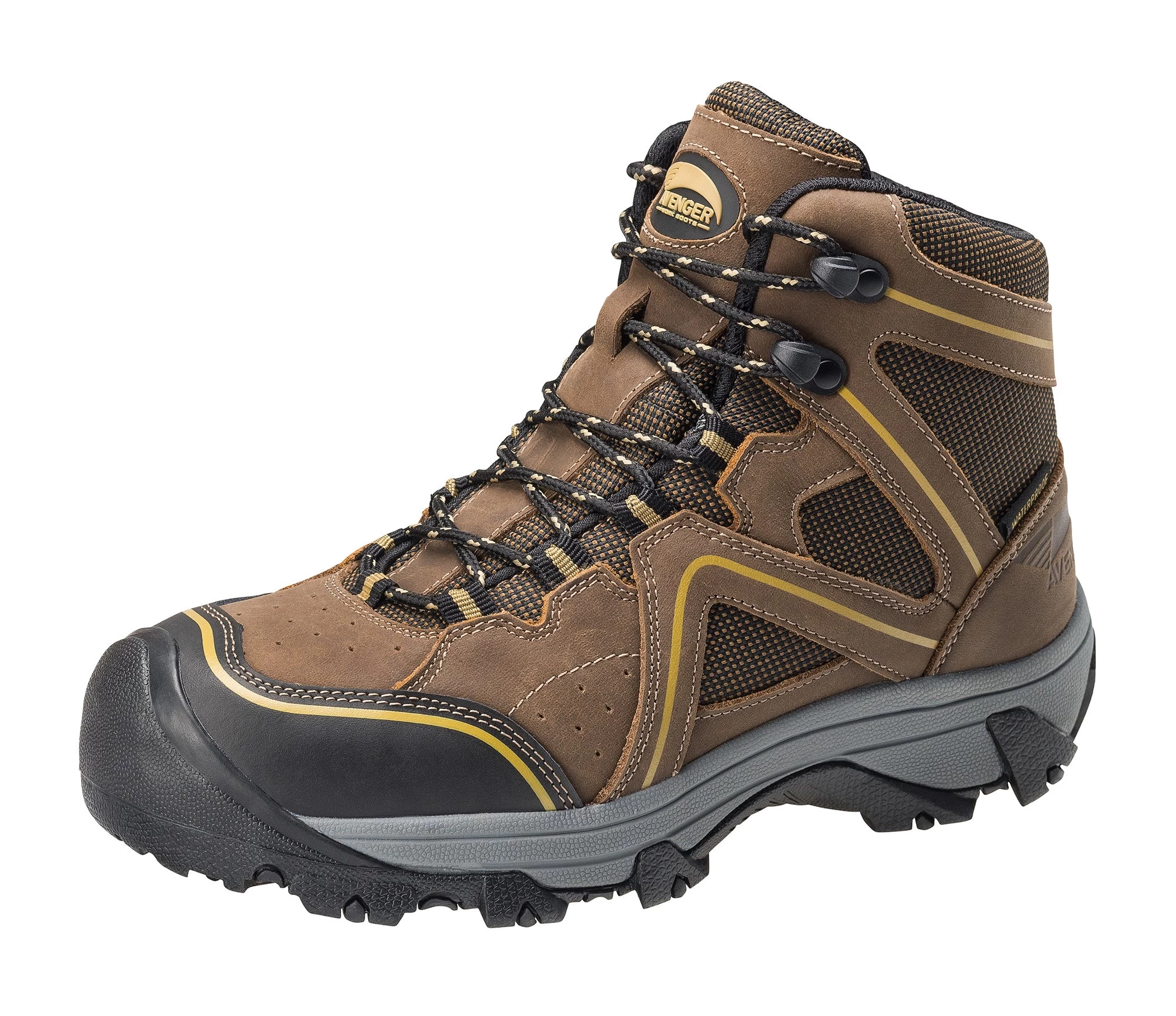 Avenger Womens Brown Leather Steel Toe 6in Crosscut PR WP Work Boots 2 Avenger Womens Brown Leather Steel Toe 6in Crosscut PR WP Work Boots - Image 2