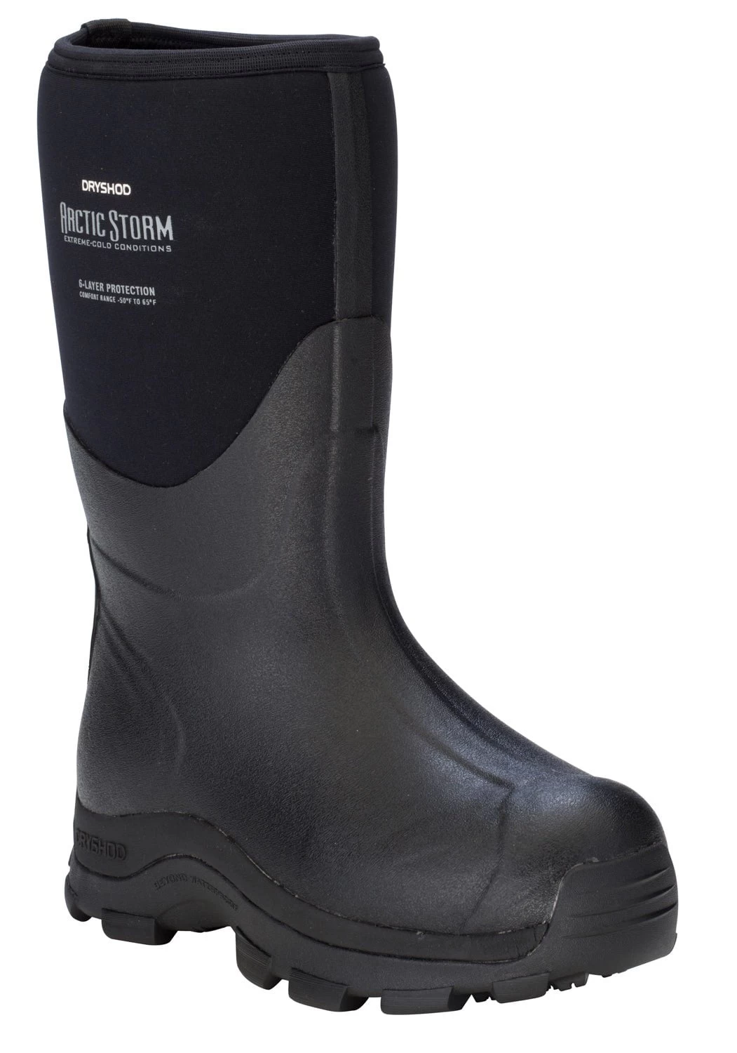 Dryshod Mens Arctic Storm Mid Black/Grey Neoprene Extreme-Cold Snow Boots 4 Dryshod Mens Arctic Storm Mid Black/Grey Neoprene Extreme-Cold Snow Boots - Image 4