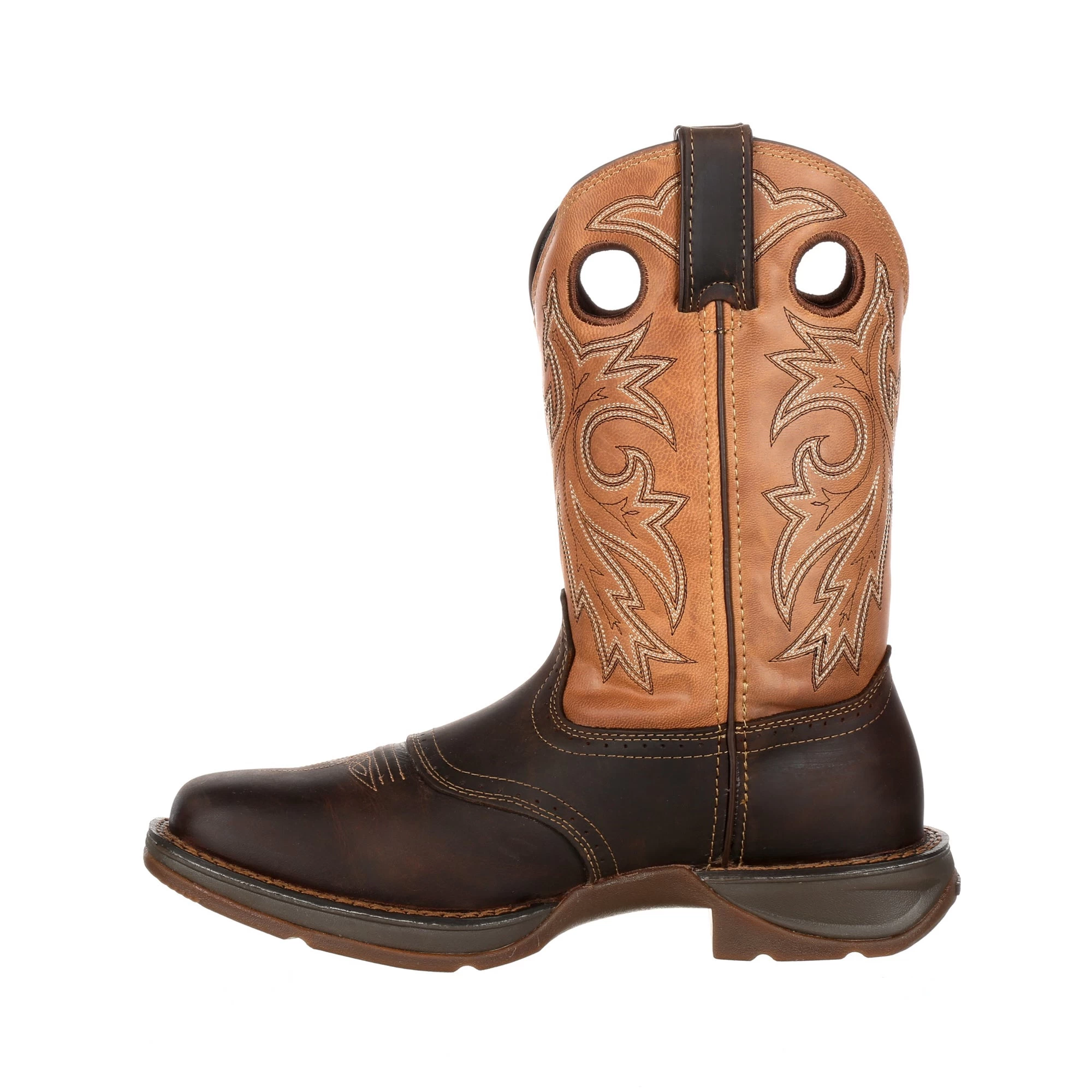 Durango Mens Brown/Tan Leather Work Boots 3 Durango Mens Brown/Tan Leather Work Boots - Image 3
