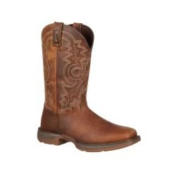 Rebel By Durango Mens Brown Leather 12in Western Cowboy Boots