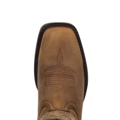 Rebel By Durango Mens Brown Leather 12in Western Cowboy Boots -Fashion Footwear Shop DB4443 birdseye square