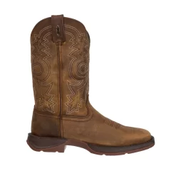Rebel By Durango Mens Brown Leather 12in Western Cowboy Boots -Fashion Footwear Shop DB4443 profile square