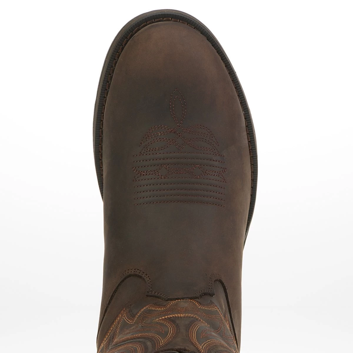 Rebel By Durango Mens Chocolate Leather Wyoming Western Cowboy Boots 3 Rebel By Durango Mens Chocolate Leather Wyoming Western Cowboy Boots - Image 3