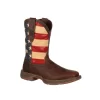 Rebel By Durango Mens Brown Leather American Flag Cowboy Boots