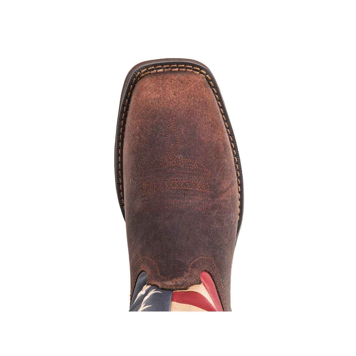 Rebel By Durango Mens Brown Leather American Flag Cowboy Boots 3 Rebel By Durango Mens Brown Leather American Flag Cowboy Boots - Image 3
