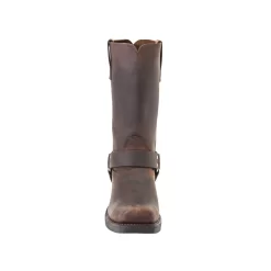 Durango Mens Distressed Brown Leather Harness Motorcycle Boots -Fashion Footwear Shop DB594 front square