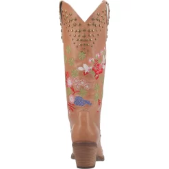 Dingo Womens Poppy Cowboy Boots Leather Tan -Fashion Footwear Shop DI732 Tan 4