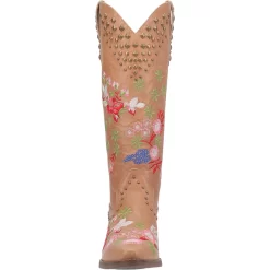 Dingo Womens Poppy Cowboy Boots Leather Tan -Fashion Footwear Shop DI732 Tan 5