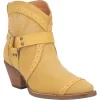 Dingo Womens Gummy Bearie Cowboy Boots Leather Yellow Suede