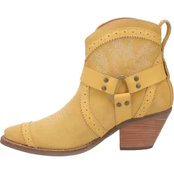 Dingo Womens Gummy Bearie Cowboy Boots Leather Yellow Suede -Fashion Footwear Shop DI747 Yellow Suede 3