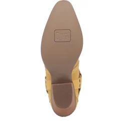 Dingo Womens Gummy Bearie Cowboy Boots Leather Yellow Suede -Fashion Footwear Shop DI747 Yellow Suede 7