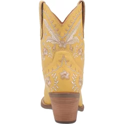 Dingo Womens Primrose Bootie Cowboy Boots Leather Yellow -Fashion Footwear Shop DI748 Yellow 4
