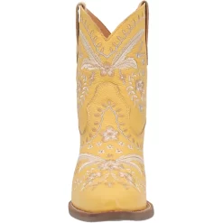 Dingo Womens Primrose Bootie Cowboy Boots Leather Yellow -Fashion Footwear Shop DI748 Yellow 5
