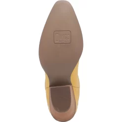 Dingo Womens Primrose Bootie Cowboy Boots Leather Yellow -Fashion Footwear Shop DI748 Yellow 7